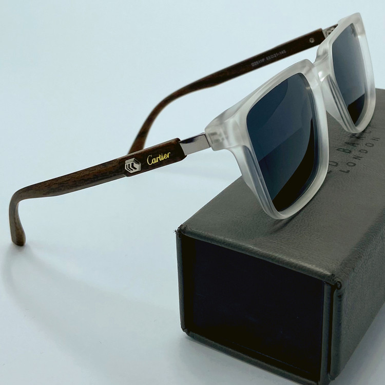 عینک دسته چوب سفید